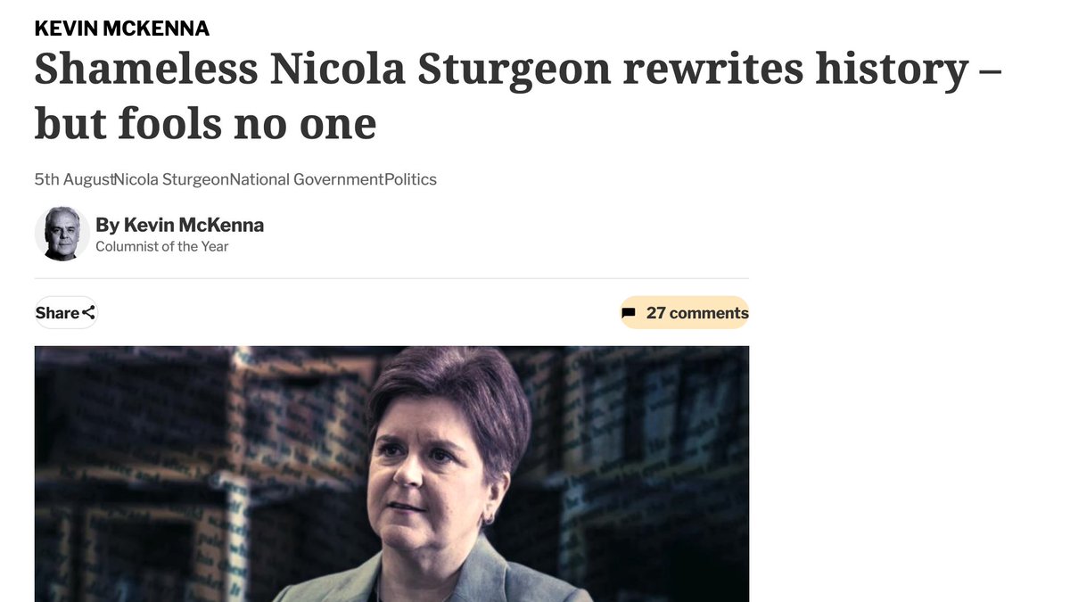 indyscotnews's tweet photo. "She wasn’t even any good at independence. Having been bequeathed a  healthy, united and well-run party of independence which shook the British establishment to its Union Jack foundation garments, she  proceeded to squander it. After promising a referendum in almost every  year since 2016, Ms Sturgeon declared in 2017 there would be “a reset”  which reimagined it by 2021."
🌐 https://t.co/cySDVAidVV
