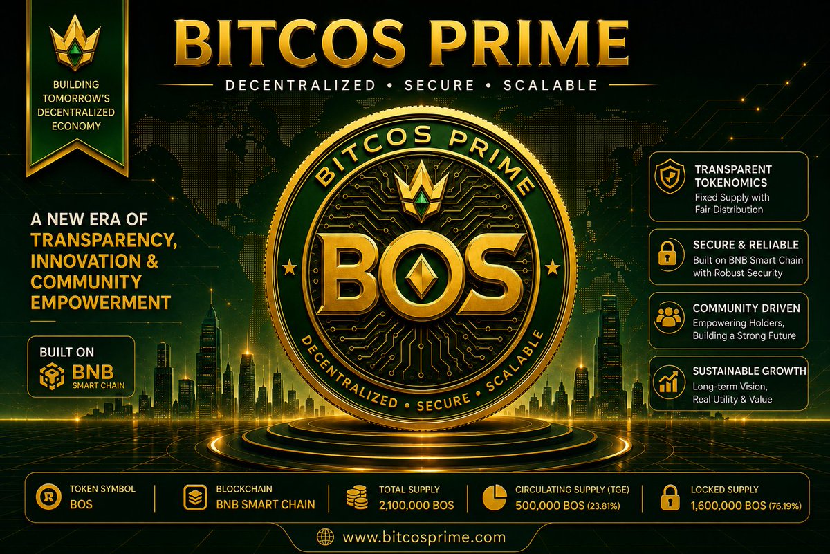 bitcosprime's tweet photo. π A new chapter begins for BITCOS PRIME (BOS)!
Building the Future of Web3.
Secure. Transparent. Scalable.
BITCOS PRIME (BOS) on BNB Smart Chain.
π https://t.co/xkjuyz8ana
#BITCOSPRIME #BOS #BNBChain #Web3 #Blockchain
#DeFi #BEP20 #Tokenomics #Decentralization #PinkSale https://t.co/rBkTCjlt1F