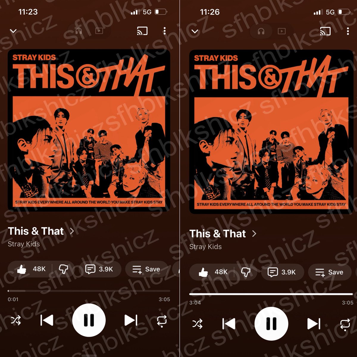 sfhblkshicz's tweet photo. THIS &amp; THAT Burning Event 🧡

6PM spotify / youtube music 

#StrayKids #스트레이키즈 #THIS_AND_THAT #This_and_That_BurningTime 

🍀 https://t.co/xTskjssRz3