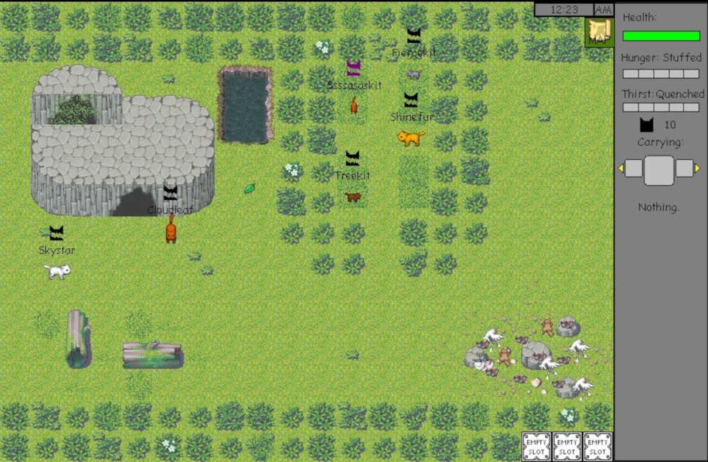 higekiba's tweet photo. Am I showing my age or does anyone else remember all the Warrior Cats RPGmaker fan games?
I've sunk so many hours into both as a kid, I could never get past Scourge in WC:tNP https://t.co/SSI6qAiOq1