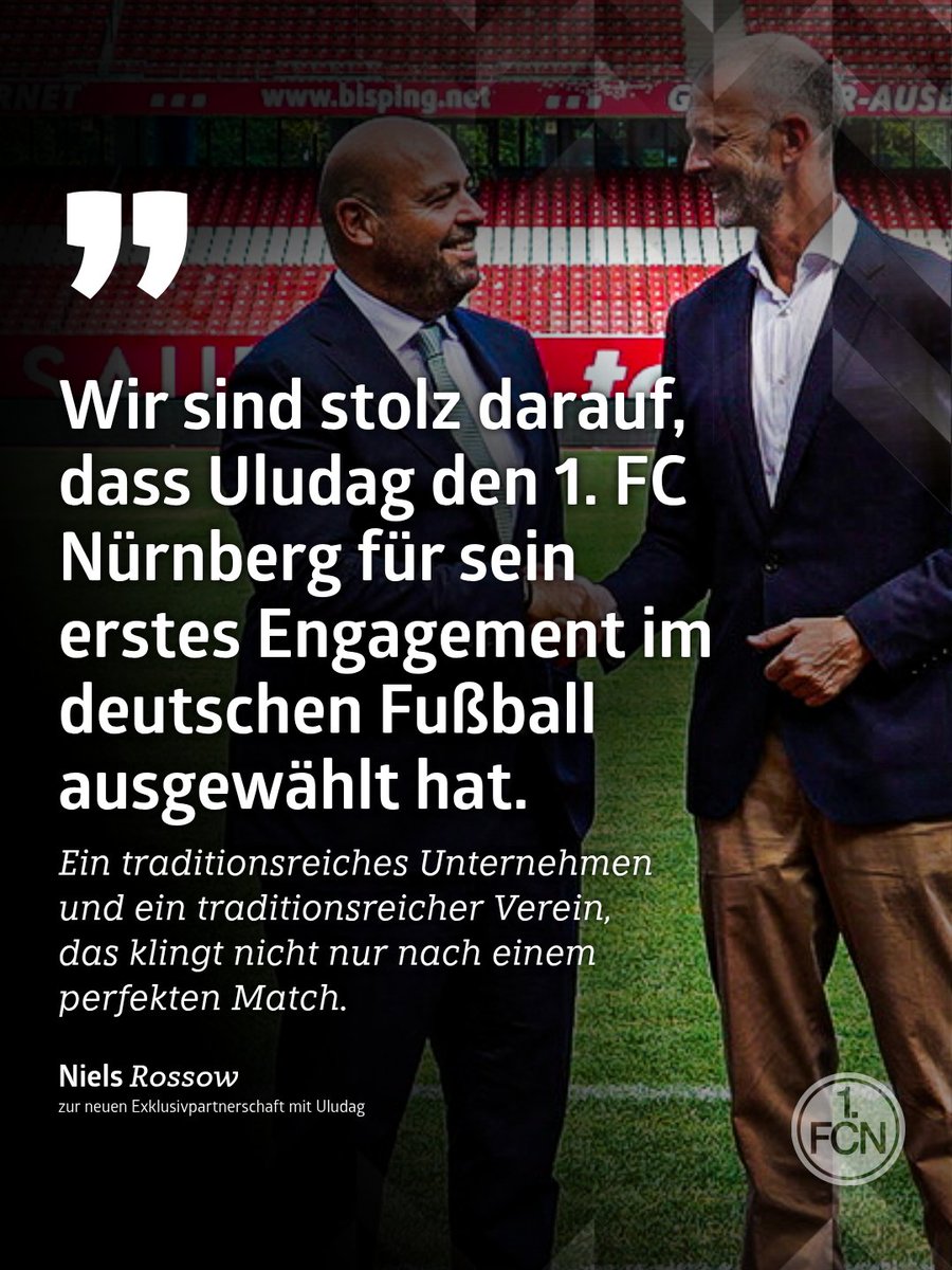 1_fc_nuernberg's tweet photo. 💬 Niels #Rossow freut sich sehr über unseren neuen Exklusivpartner @UludagIcecek.  

#fcn https://t.co/bkUdrbSSLv