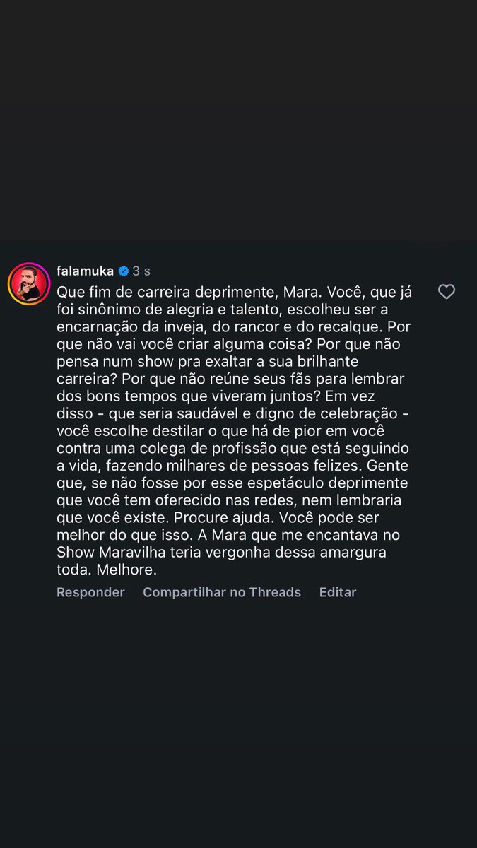 falamuka's tweet photo. Chocado com a bad trip da Mara Maravilha. Sério mesmo. Vi o último post dela e tive que deixar um comentário. A desquerida nitidamente não está conseguindo lidar com a onda de amor que a turnê da Xuxa despertou. Inveja é uma merda mesmo… https://t.co/9QVQvIXbMH