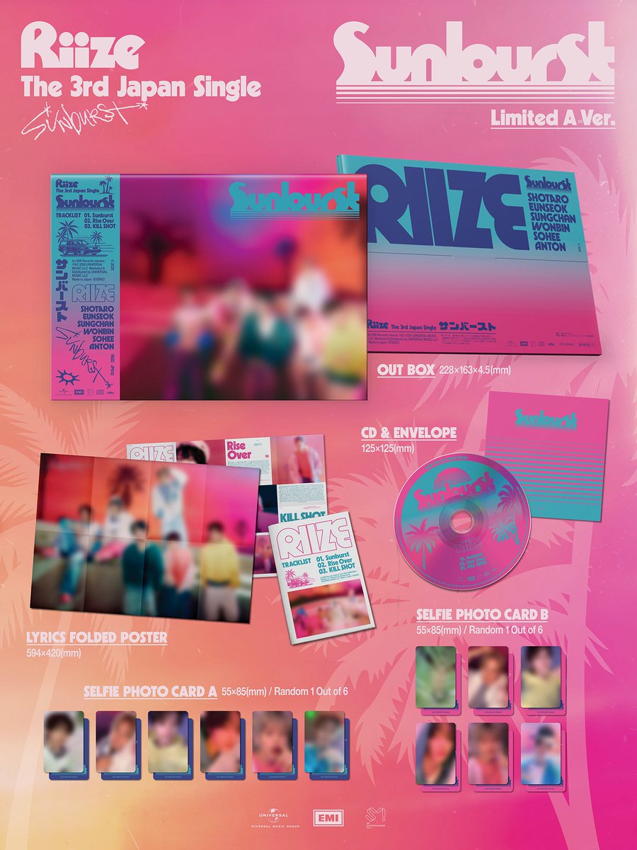 bubeestore's tweet photo. 🔊 RIIZE - The 3rd Japan Single [Sunburst]

Limited A&amp;B / Solo / Regular ver.

ทางร้านเปิดพรีทาง Shopee เที่ยงคืนนี้  
มีโค้ดลด 8.8 สูงสุด 30% และใช้ Spaylater 
&amp; โค้ดส่งฟรี ได้เหมือนเดิมค่า 🙇‍♀️⭐️

#ตลาดนัดriize https://t.co/exwALHyfUL