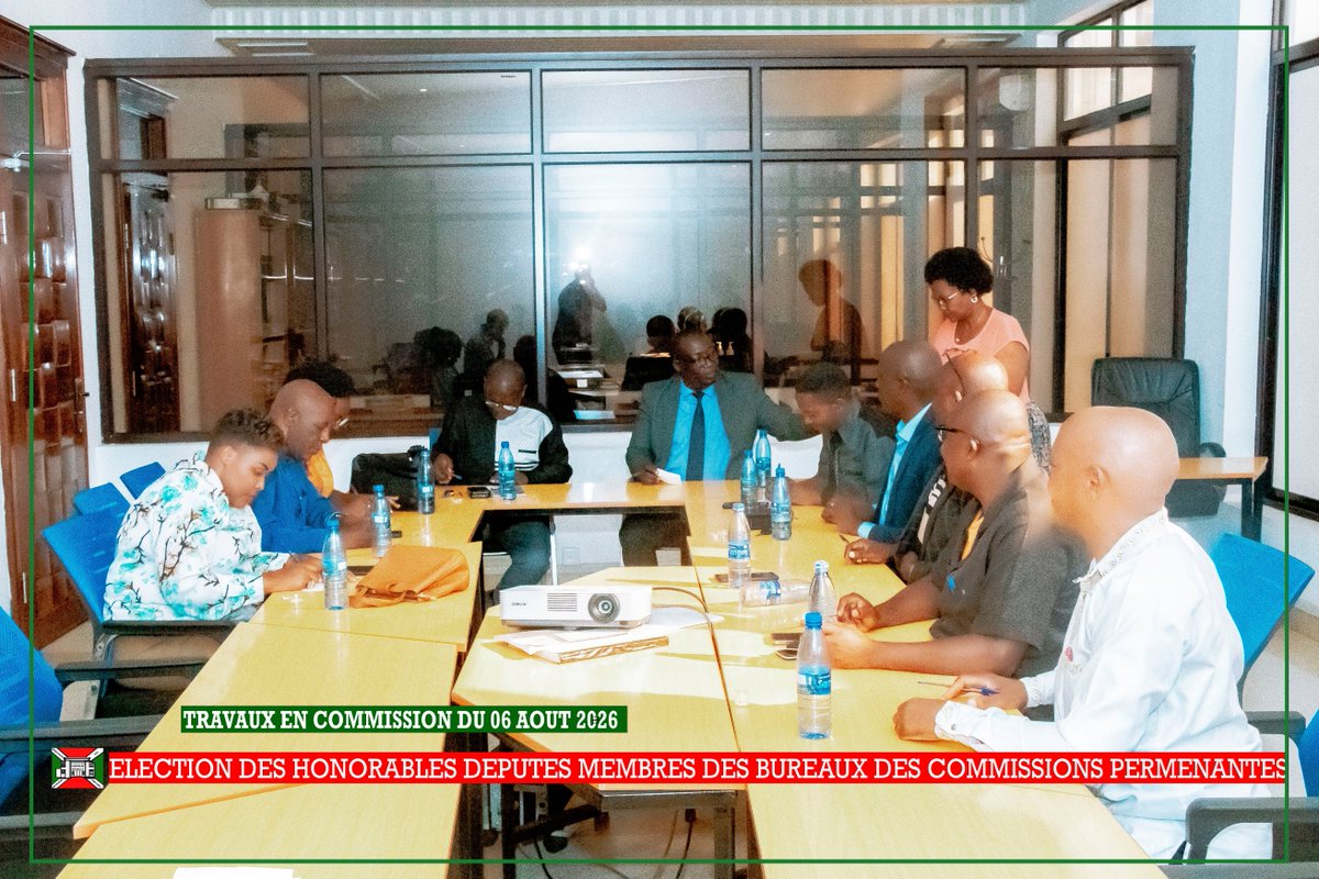 nshingamateka's tweet photo. En date du 06 août 2026, les honorables députés membres des commissions permanentes de l’Assemblée nationale se sont réunis pour l’élection des honorables députés membres des bureaux des commissions permanentes.
@nshingamateka
@Burundi_senat https://t.co/ytvON5r7YY