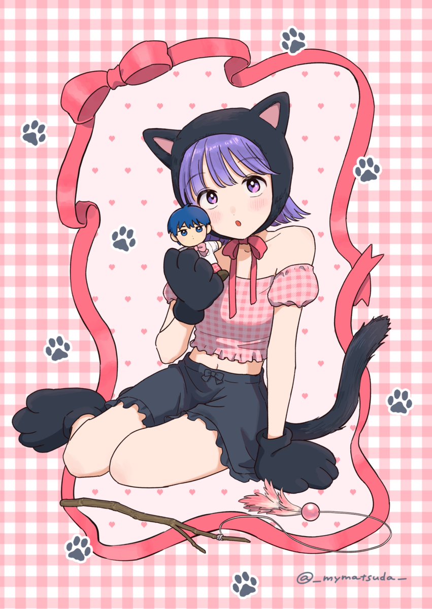 _mymatsuda_'s tweet photo. 子猫回(58話)の扉絵だぞォ〜🎀🐈‍⬛ https://t.co/7eUwGBg4rv