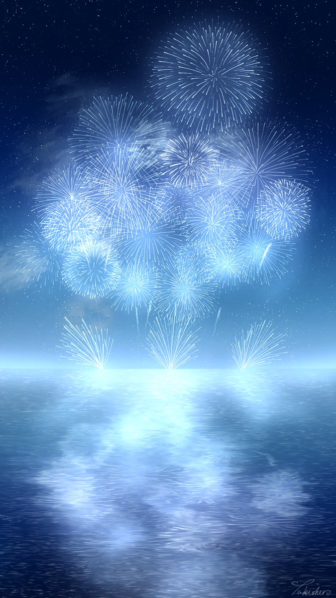 tuki_shiro_oO's tweet photo. ←去年の花火　　　　今年の花火→ https://t.co/O5UR7KR6eG