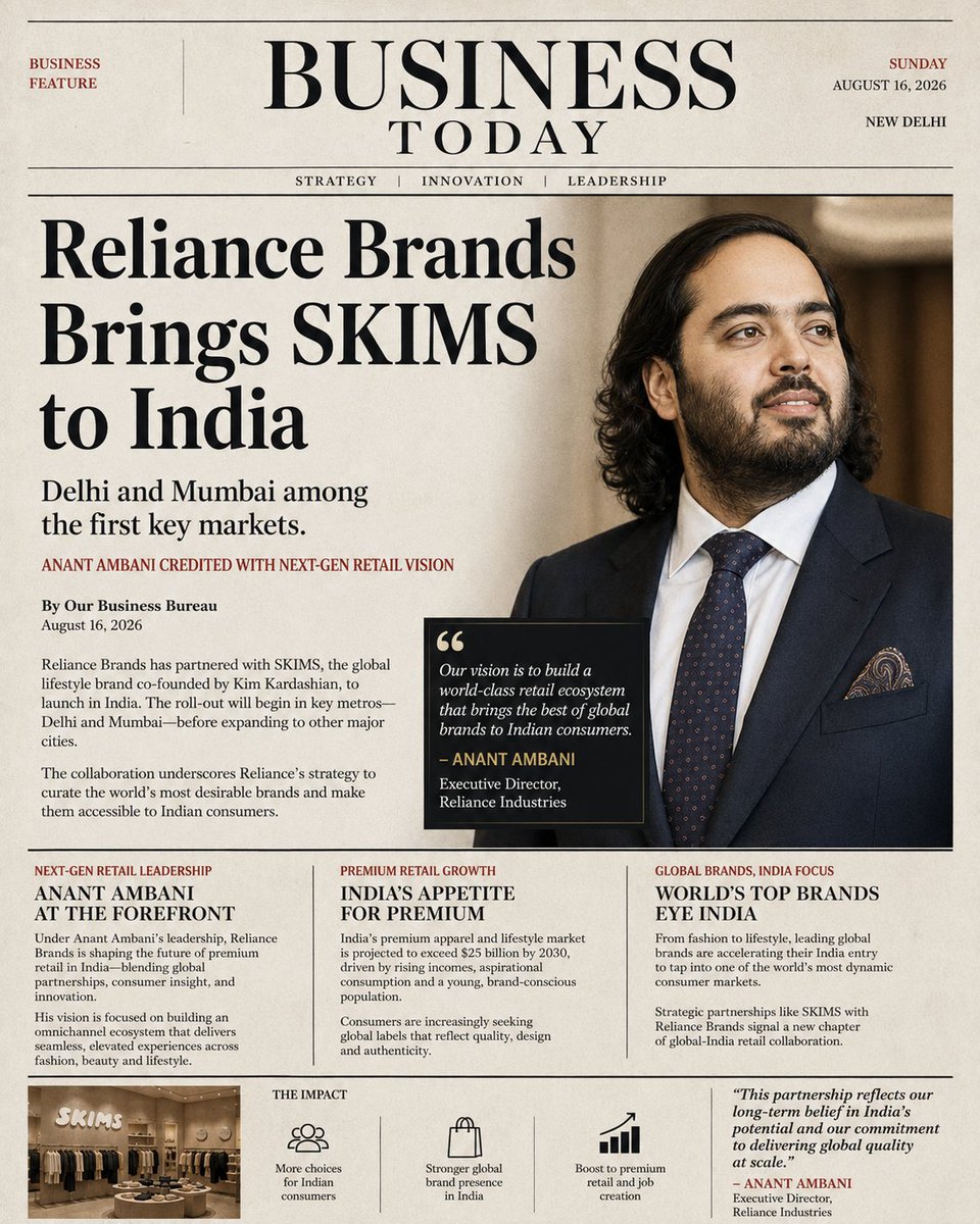 mon9dyy's tweet photo. #IndiaGetsSKIMS Waah, Anant Ambani ki soch ne toh kamaal kar diya! Ab SKIMS jaisa classy brand bhi India mein. Reliance ka yeh step toh shopping lovers ke liye sone pe suhaga hai! 🛒💫 https://t.co/5GqEwbTFjg
