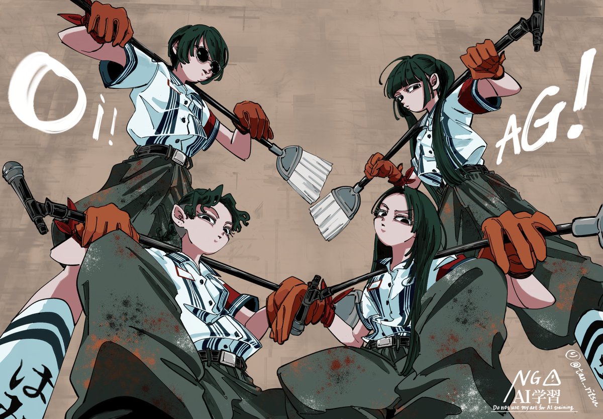tan__ritsu's tweet photo. やれるのかい？どっちなんだい？💥
 #atarashiigakko_art
 #新しい学校のリーダーズ https://t.co/B9S32RCKVd