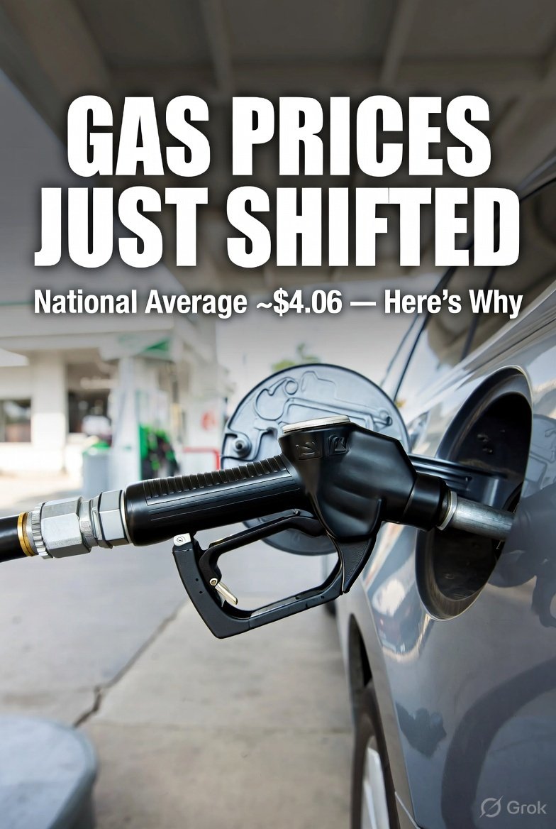 siftnewsapp's tweet photo. Your gas bill is still high - but something just shifted.
National average is around $4.06 a gallon.
Here’s the simple update on what’s happening with prices: https://t.co/Jl472qTfEH