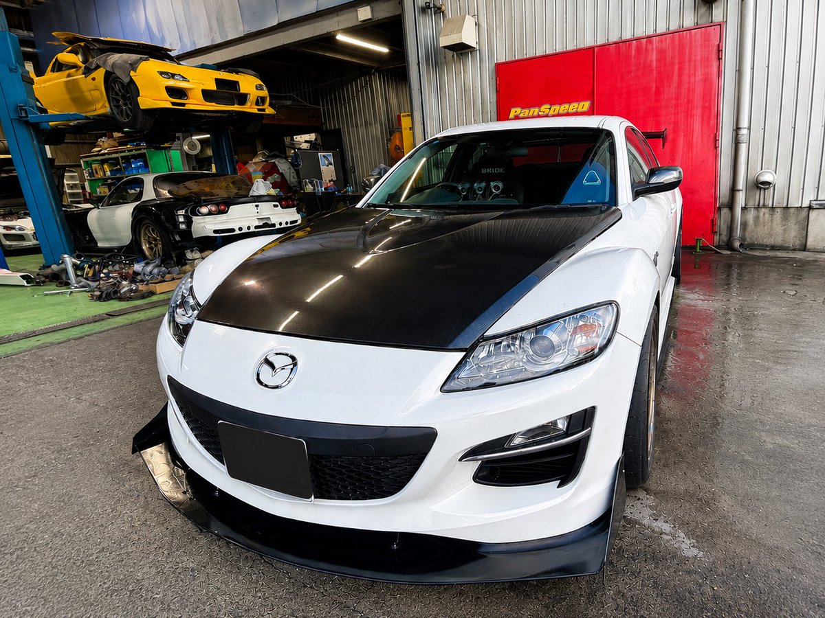 panspeed007's tweet photo. 【急なお知らせ📢】

明日開催の YOKOHAMA 8DAY にPanSpeedとして参加させていただくことになりました！

RX-8で参加します🚗
ご来場予定の皆さま、会場でお会いできるのを楽しみにしております！

#YOKOHAMA8DAY #RX8 #RX7 #ロータリー #PanSpeed #MAZDA https://t.co/cUOJdFJJ3m