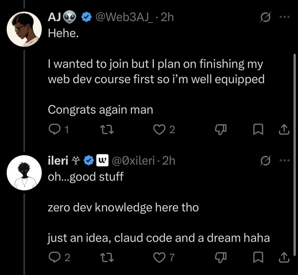 kenn_ronin's tweet photo. a zero knowledge dev just won $2,500 in his first hackathon

this proves my point exactly

you don't need proper dev knowledge to start building

You can learning systems as you build 

All you need is just Claude and a dream https://t.co/sWBQa1Cdw2