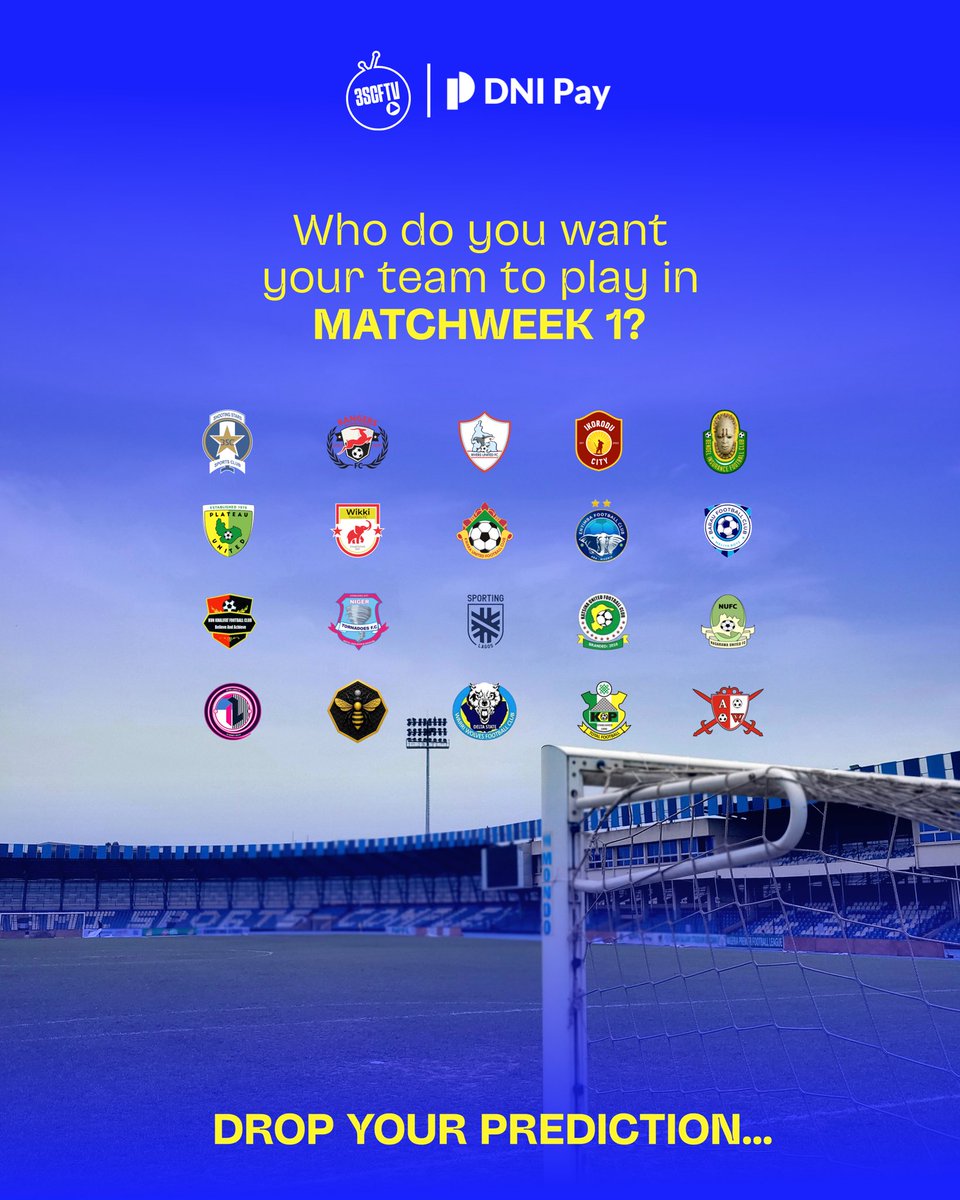3scfanstv's tweet photo. β½ MATCHWEEK 1 IS CALLING!
If you could pick the opponent for Shooting Stars SC on Matchweek 1, who would you choose? ππβ
Drop your prediction in the comments and tell us WHO & WHY!
Letβs hear from the 12th Man! π£οΈπ₯
#NPFL27 | #3SCFansTV | #NPFL | #DNIpay https://t.co/4LyhaVQ8wx