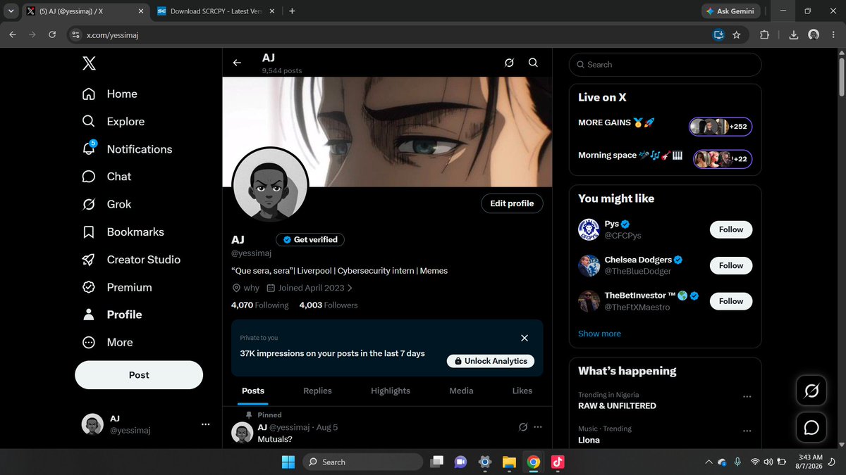 yessimaj's tweet photo. Man i love pictures from pc😂😂

W 4M IN CHATTT
if i get to 5k in a week I'll buy blue tick
Thank you allllll♥️ https://t.co/XmGpbmLe6m
