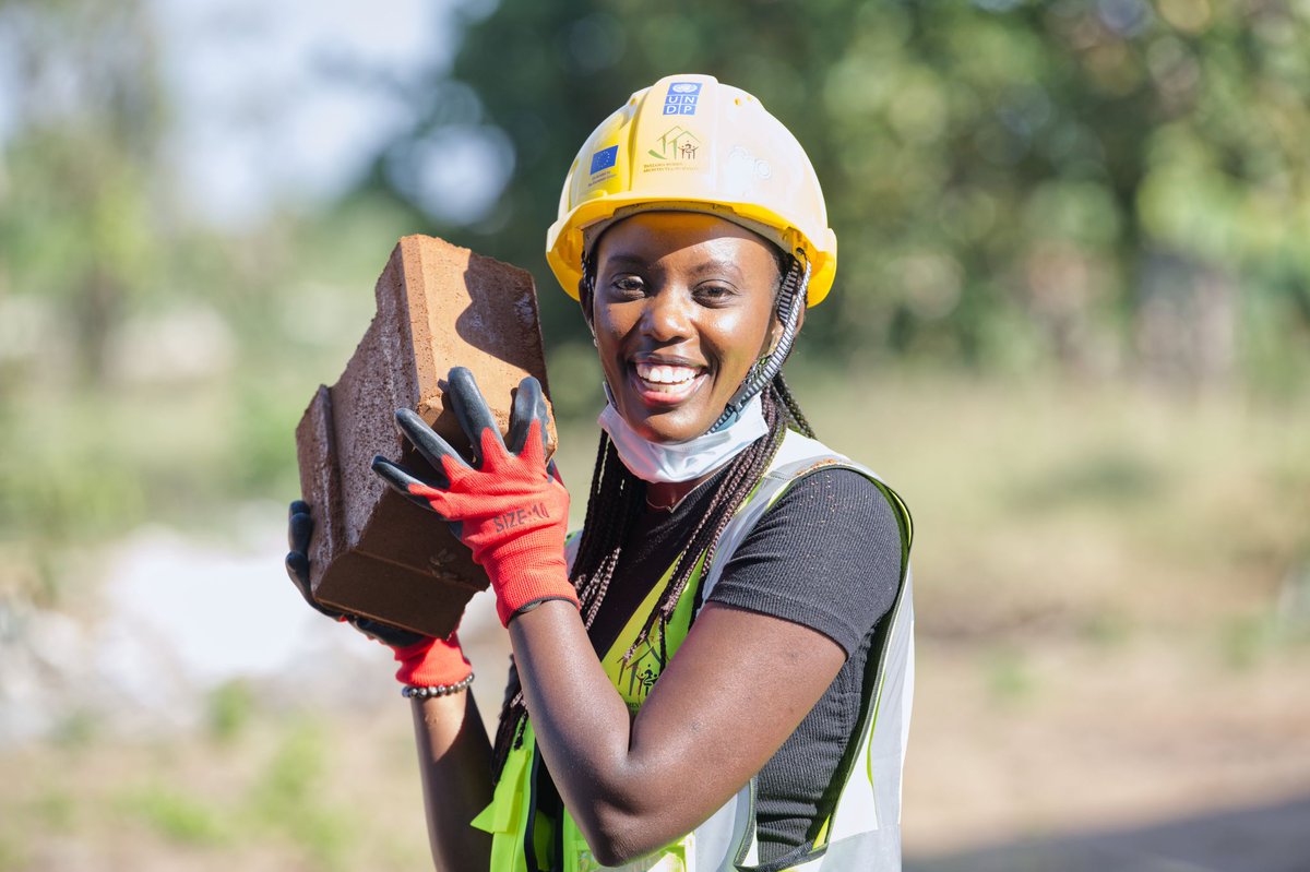 DevelopmentMin's tweet photo. Participants in the Low-Carbon Materials Training in Tanzania are gaining hands-on experience producing stabilized earth bricks - one type of low-carbon building material. Compared with conventional fired bricks, they offer improved performance while helping reduce deforestation. https://t.co/8LYdQ4a2V6