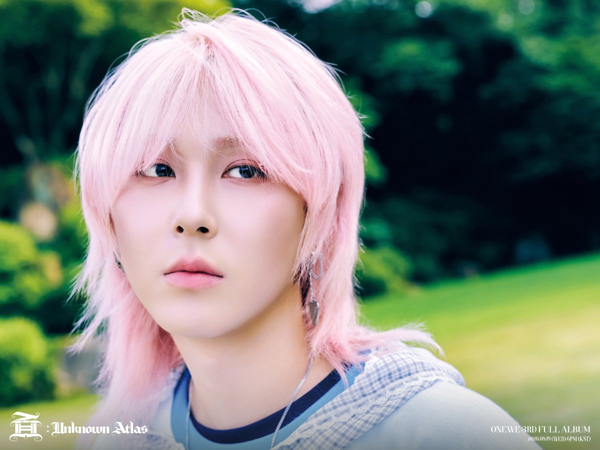 official_ONEWE's tweet photo. [#ONEWE]

ONEWE 3rd Full Album 
[面 : Unknown Atlas]

🌱 CHAPTER : PHOTO #3 🌱

🌿 GIUK 🌿

2026.08.19 (WED) 6PM (KST) RELEASE✔

#원위 #面_Unknown_Atlas
#기욱 #GIUK
#Scenario https://t.co/LFj42O7get