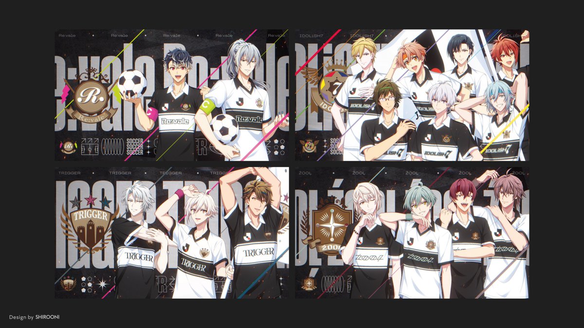 _onigashima's tweet photo. // Works //
Re:vale IDOLiSH7 TRIGGER ŹOOĻ × 明治安田Ｊリーグ百年構想リーグ コラボ記念PVにて、グラフィックデザインを担当しました！

#アイナナJリーグ
#Jリーグで白黒つけようか https://t.co/DVZEyINOck