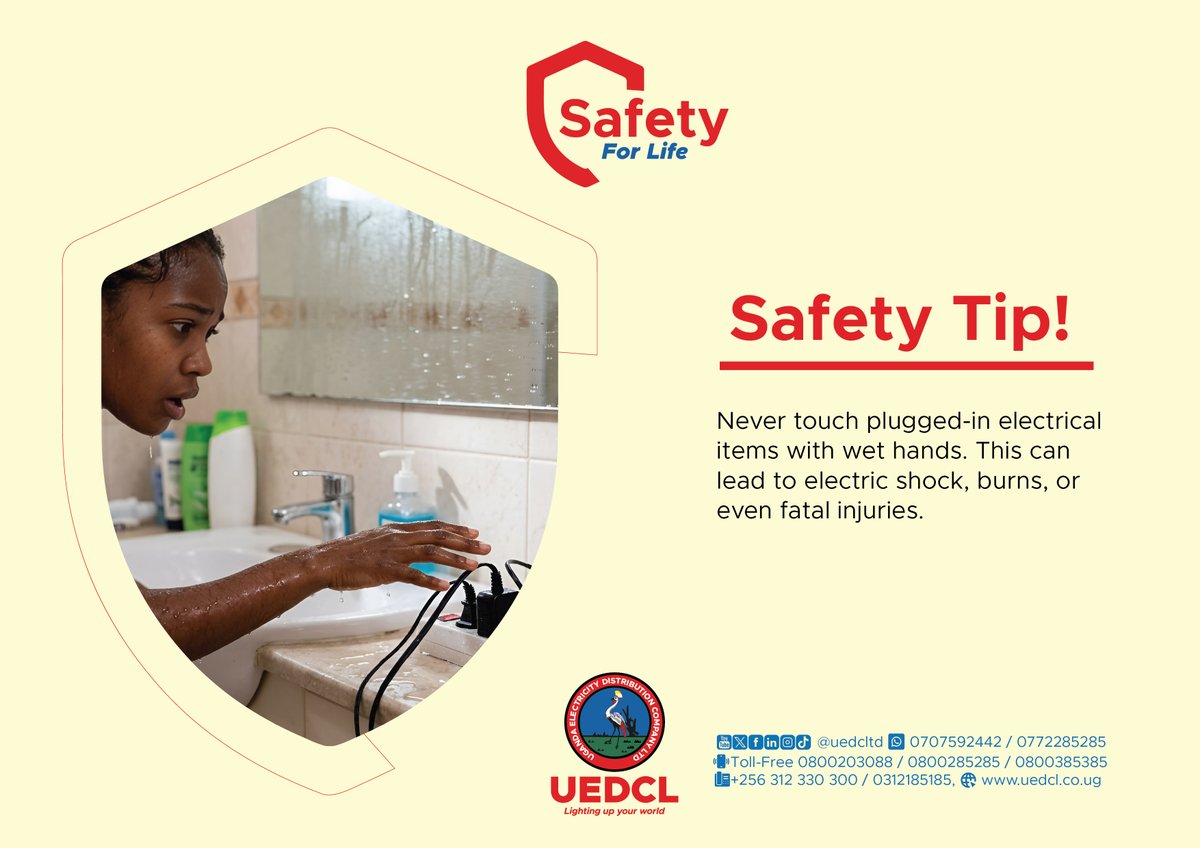 UEDCLTD's tweet photo. Safety Tip!
#SafetyForLife #UEDCLinService #LightingUpYourWorld https://t.co/M8DHD0TaTm