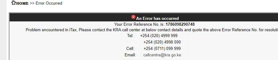 logistics_sw's tweet photo. @KRACare @duke_of_kabete see the below ,still not working  same error https://t.co/m699HsqEAx