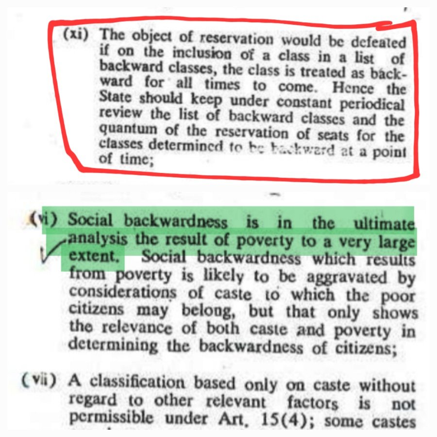 neha_laldas's tweet photo. Mandal commission said-
-Purpose of reservation is defeated if a caste remains in backward list forever

-State should do periodic review of the list

-Social backwardness is largely due to poverty

For votes, politicians are now contradicting Mandal Commission itself!!
😂😂 https://t.co/FCX2Xi8tyI
