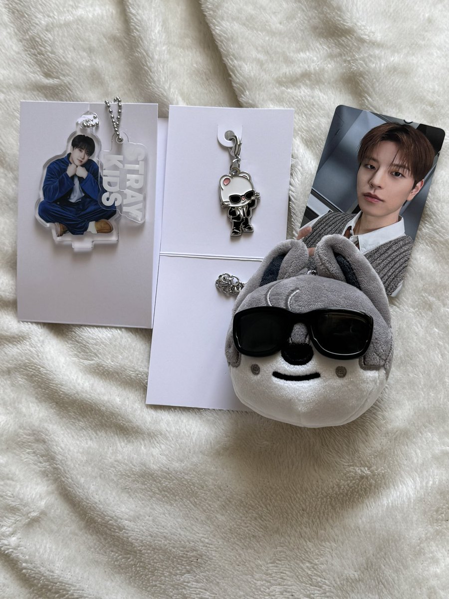 moo__sh's tweet photo. straykids スキズ　RUN IT グッズ交換

譲→画像のもの 🐺🐖🐇🥟🐶

求→同種アイエン　フォクシニー🦊

大阪公演までに郵送📮or大阪公演現地にて交換希望

#straykids 
#straykidsグッズ交換 https://t.co/thxZuC9kR4