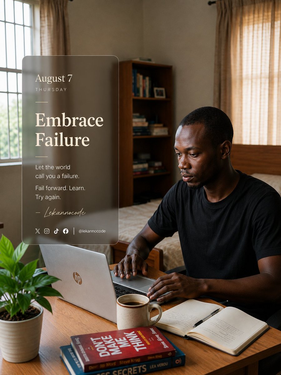 LekanNocode's tweet photo. Failure isn’t the opposite of progress. 

Sometimes, it is progress.

Still learning. Still building. Still showing up.

Good morning, great minds 💙 https://t.co/dEtHbSlvjq