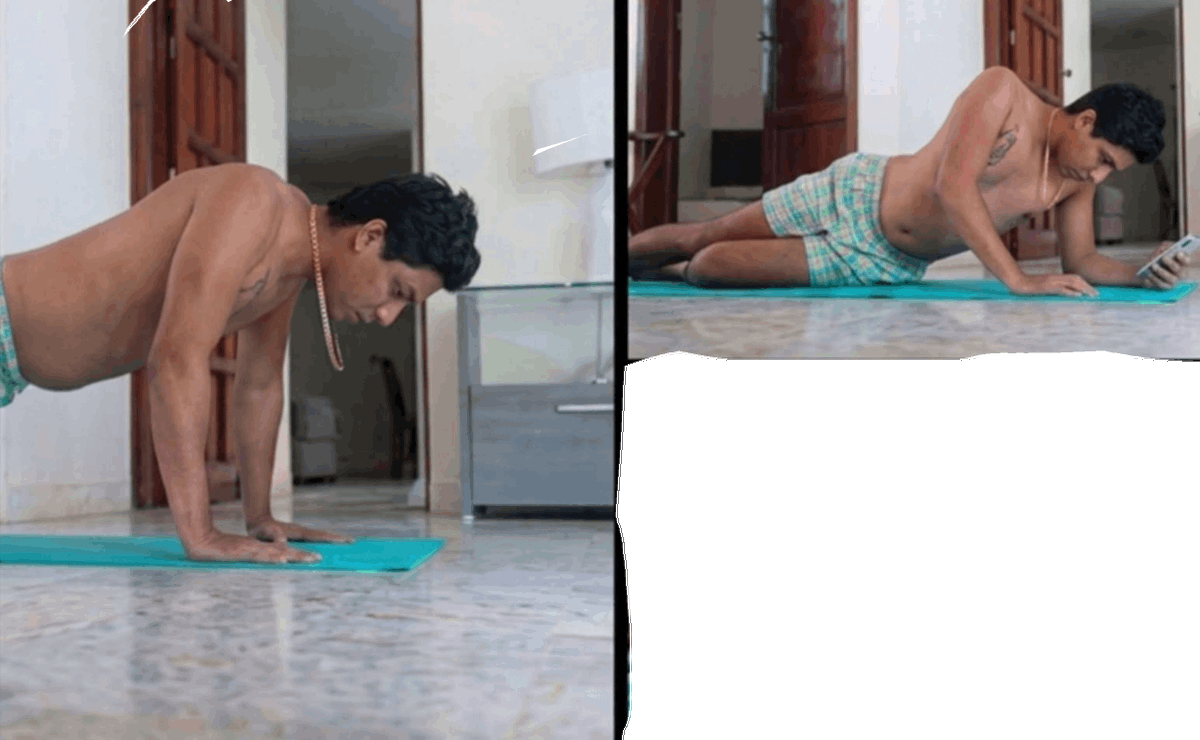 AnbuRzs's tweet photo. Me trying to workout at home: https://t.co/tVTYMTq2Y4