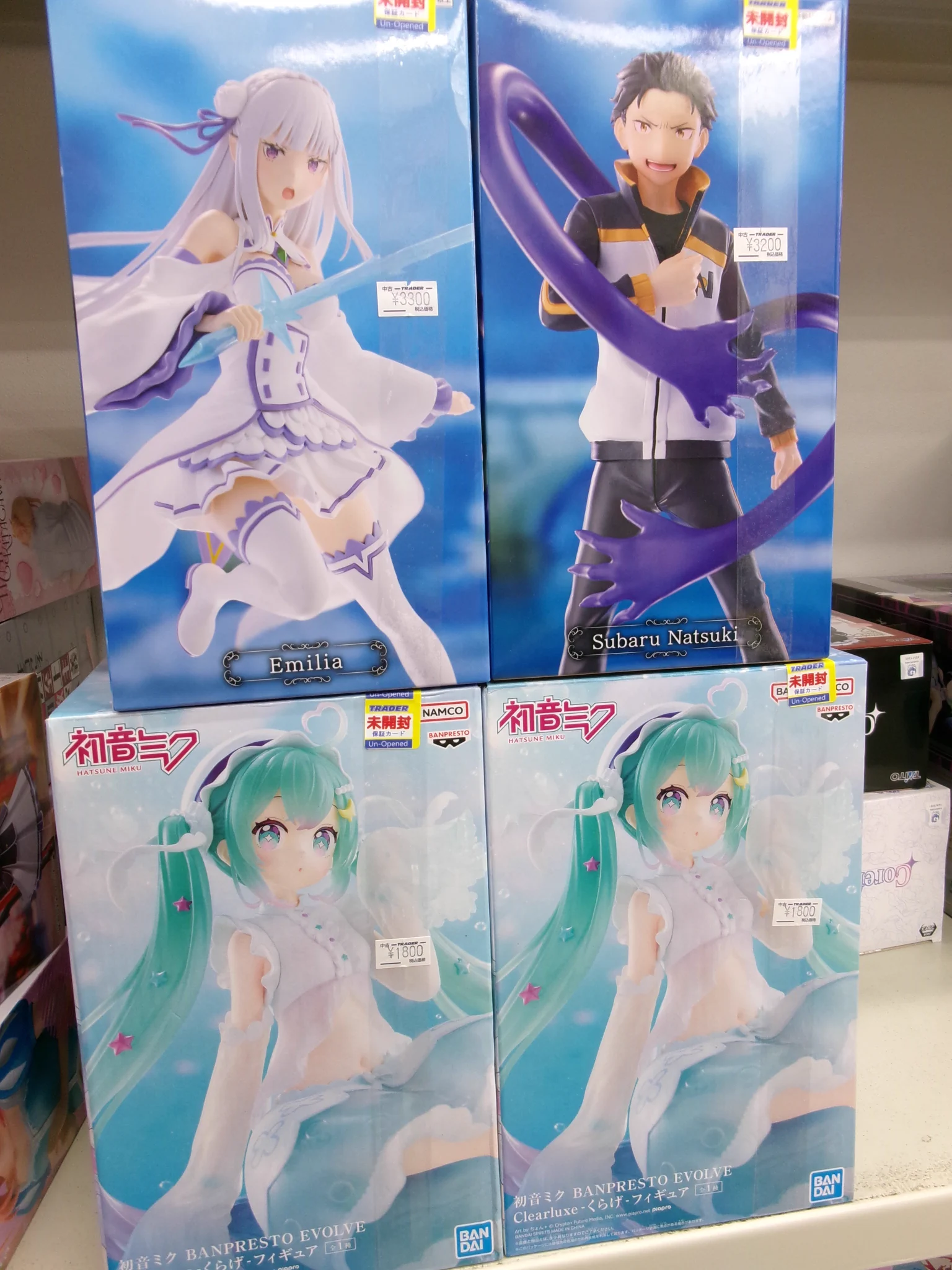Re:ゼロESPRESTO エミリア　初音ミクBANPRESTO EVOLVE 秋葉原トレーダー HOBBY on X: 