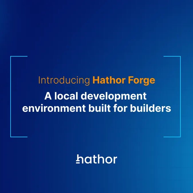 HathorNetwork's tweet photo. Build on Hathor, locally. 🛠️

Hathor Forge gives developers a complete local environment with everything needed to build and test on Hathor.

It even includes an MCP server, letting AI assistants create wallets, fund them, send transactions, inspect blocks, and more.

Learn more ⬇️