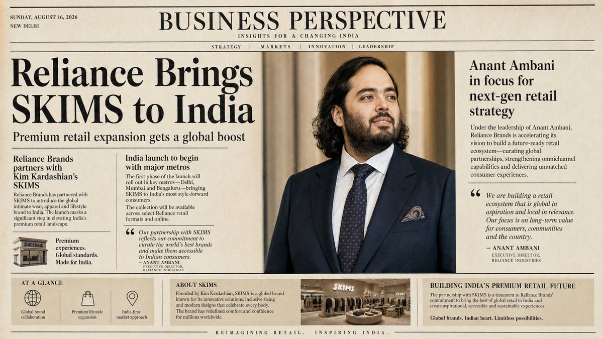 MamuBhati's tweet photo. #IndiaGetsSKIMS Anant Ambani’s visionary steps bring SKIMS to India via Reliance Brands. Excited for this global fashion wave enhancing our premium retail scene. https://t.co/RXDZTm8S1m