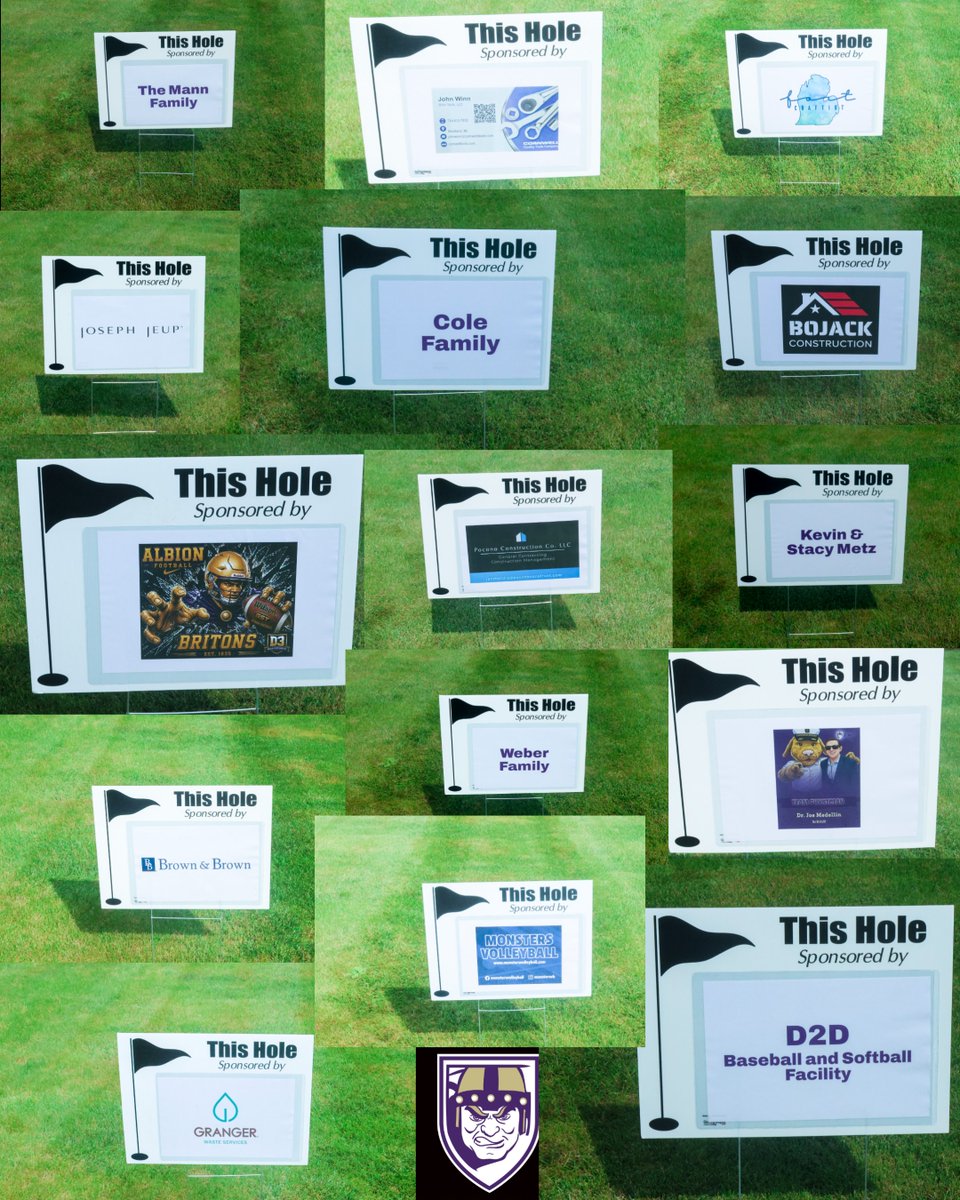 gobrits's tweet photo. 🟣⚔️🟣: Thank you to all of our 2026 Golf Outing Sponsors #GoBrits https://t.co/QnCihpvz5o