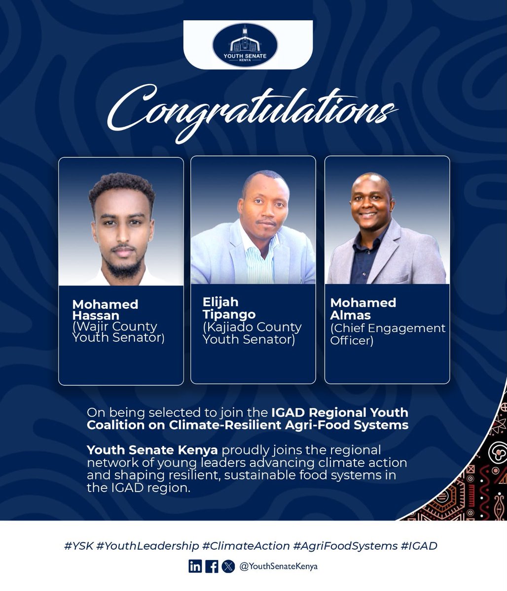TipangoElijah's tweet photo. Honoured to join the IGAD Regional Youth Coalition on Climate-Resilient Agri-Food Systems. I look forward to amplifying youth voices, advancing climate action, and contributing to sustainable food systems across the IGAD region. Together, we can build a resilient future. https://t.co/8ddEQQtpbo