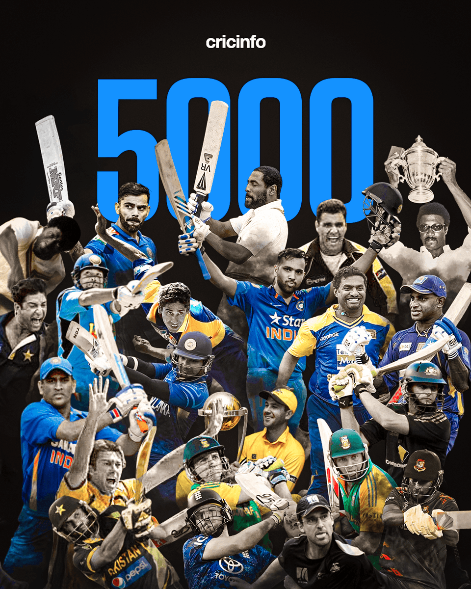 cricinfo's tweet photo. 5️⃣0️⃣0️⃣0️⃣ matches and counting for men's ODIs 🙌 https://t.co/QMgu7Xaukw