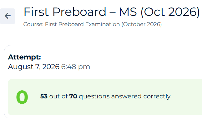 CMD_CPA2027's tweet photo. Pwede na to hahahaha di ko na sasagutan remaining preboards baka mawala confidence ko hahahaha char https://t.co/BeSC7HFiI8