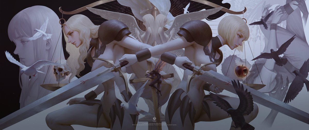 Fulminaire03's tweet photo. Claymore | "Teresa of the Faint Smile and Clare" 

Watched the anime last year and it's been one of my favorite since then. Was supposed to only paint Teresa ,but without Clare there is no twin goddess.

#digitalart #digitalpainting #illustration #fanart #claymore https://t.co/VRNP58rN0j