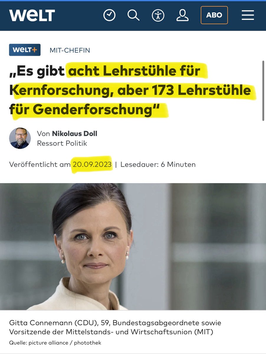 Georg_Pazderski's tweet photo. Der Niedergang der westlichen Wissensgesellschaft.

Der dreiste Betrug des „schwarzen Wunderkindes“ Jason Arday zeigt den tiefen Sturz des westlichen Bildungssystems. 

Der linksgrüne WOKEMIND-Virus frisst das letzte bisschen Verstand auf. Schein-Wissenschaften boomen, echte Wissenschaften sterben.

2023 gab es in Deutschland
• 173 Gender-Lehrstühle, aber nur
• 8 Lehrstühle für Kernforschung.