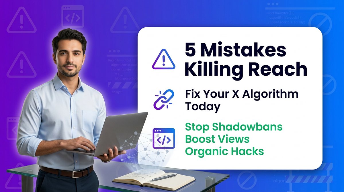 Customboxco's tweet photo. Is your X (Twitter) account stuck at 50 impressions per tweet, no matter how good your content is? 📉
        
You are probably committing an invisible algorithmic error.

#TwitterAlgorithm #GrowthHacking #SocialMediaStrategy #Founders #DigitalMarketing #Shadowban https://t.co/36xExkVabU