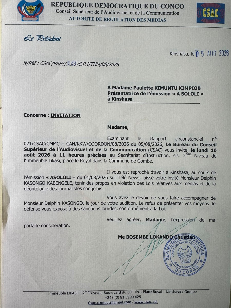 KimKimuntu's tweet photo. Je suis convoquée au csac ce lundi à 11h00! 
J irais défendre mon point de vue , et j espère que le Csac va interpeller toutes les pages et médias sociaux qui m ont insulté 

#Mosala https://t.co/DJn6pn1BWp