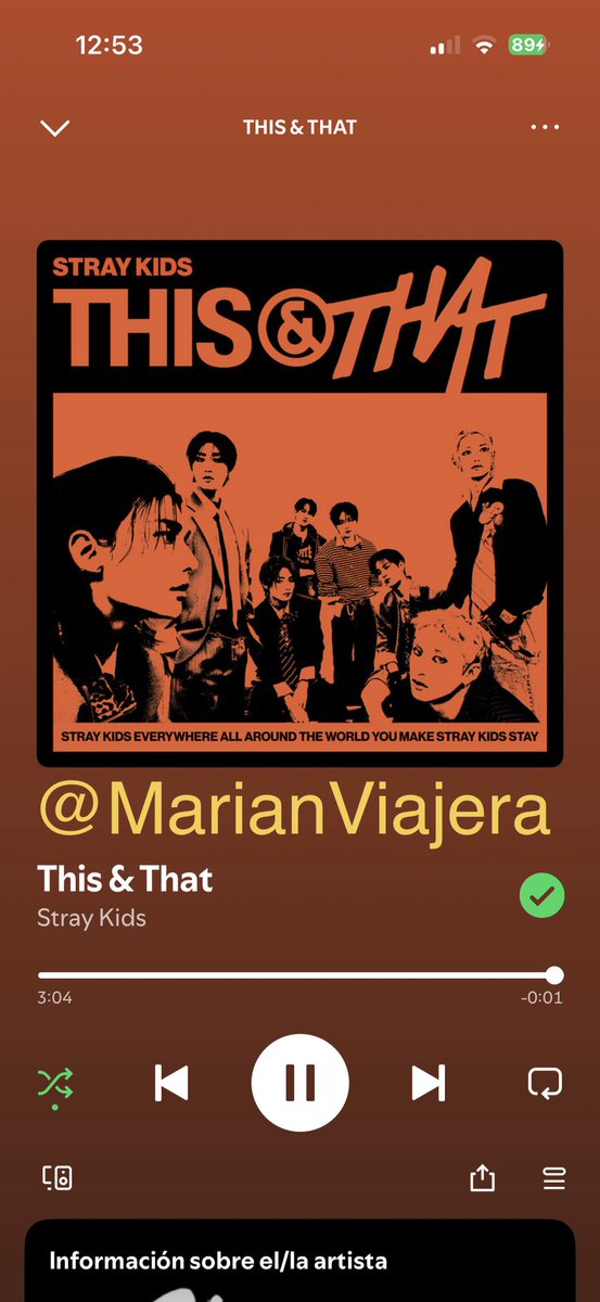 MarianViajera's tweet photo. @Stray_Kids Spotify

#StrayKids #스트레이키즈 #THIS_AND_THAT #This_and_That_BurningTime https://t.co/NcFVSHsYSc