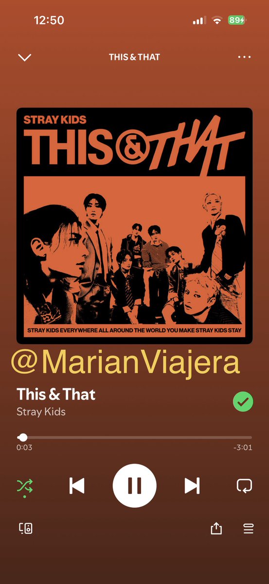 MarianViajera's tweet photo. @Stray_Kids Spotify

#StrayKids #스트레이키즈 #THIS_AND_THAT #This_and_That_BurningTime https://t.co/NcFVSHsYSc