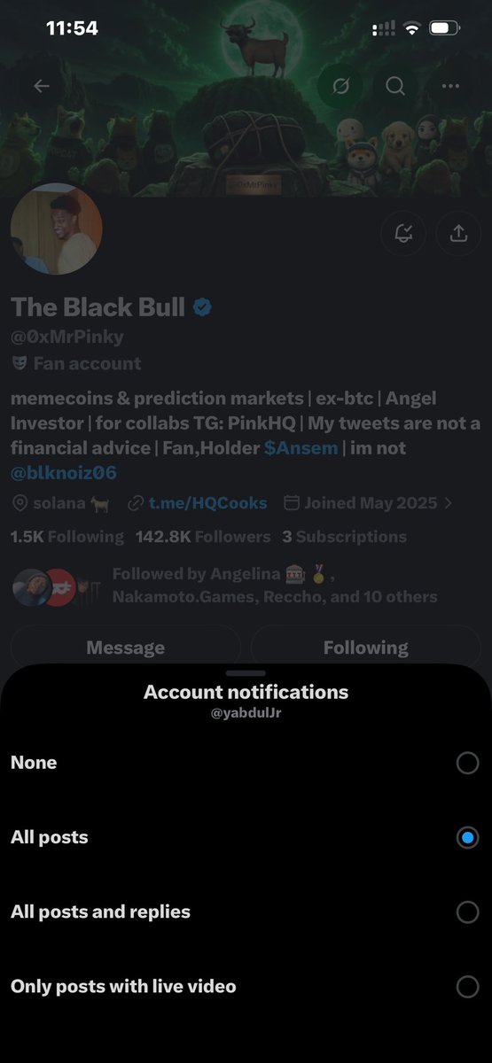 yabdulJr's tweet photo. @0xMrPinky EauxhMo4fgopoCwDx1BeFTwJNYsQSqV1F1qPrdGD9k6P

🐂🖤 https://t.co/4XcqwNYXNT
