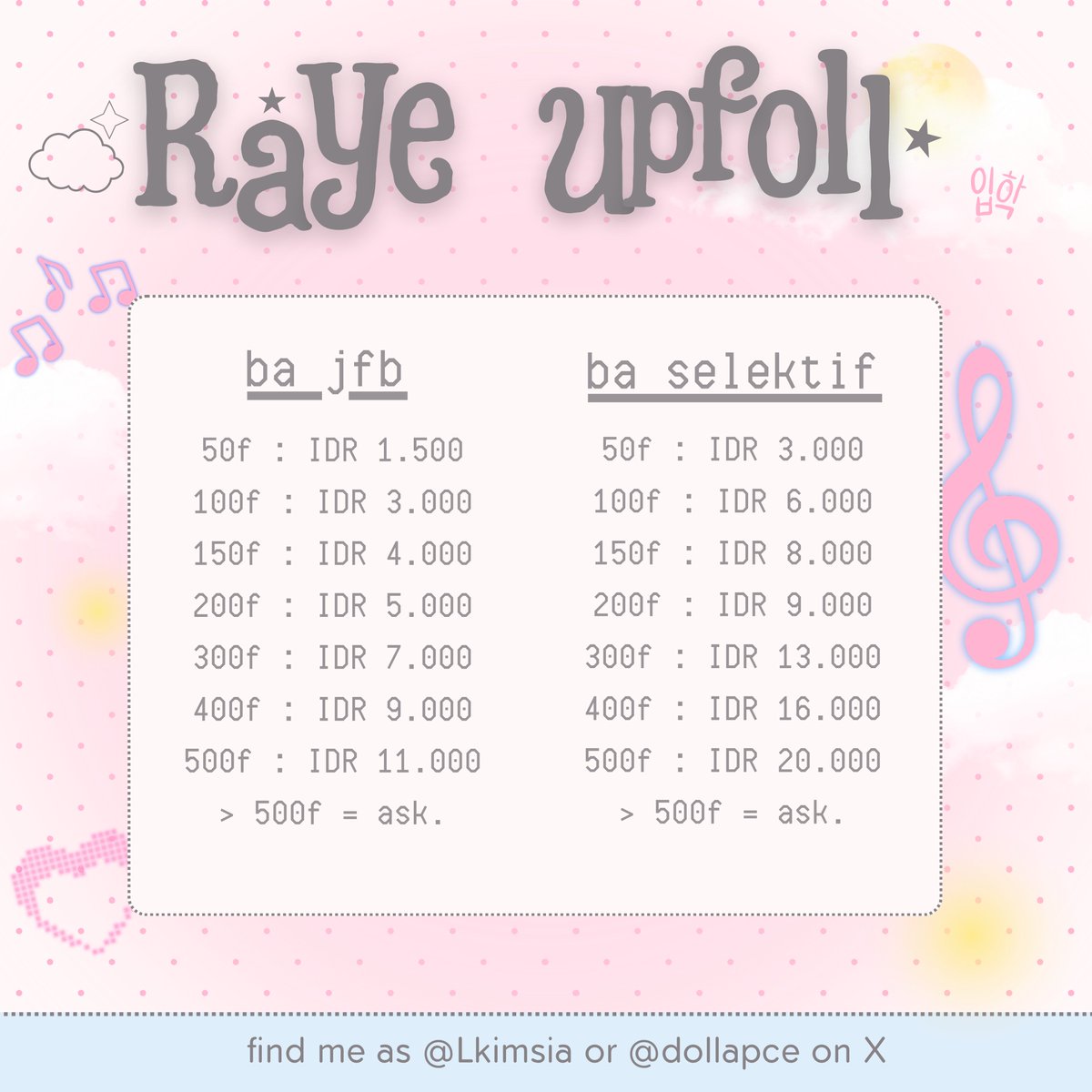 lkimsia's tweet photo. help  repost?  thankyou.  ><

aku  open  upfoll  ba  jfb  &amp;&amp;.  selective  spesial  event  8.8  ada  discount  10%  dan  free  1  stamp  loyca  tanpa  minimum  pembelian!  syarat  hanya  isi  padlet  testimoni  <3  #zonauang

berlaku  :  O7  — O9  august  2026. https://t.co/wBcdUnBgYZ