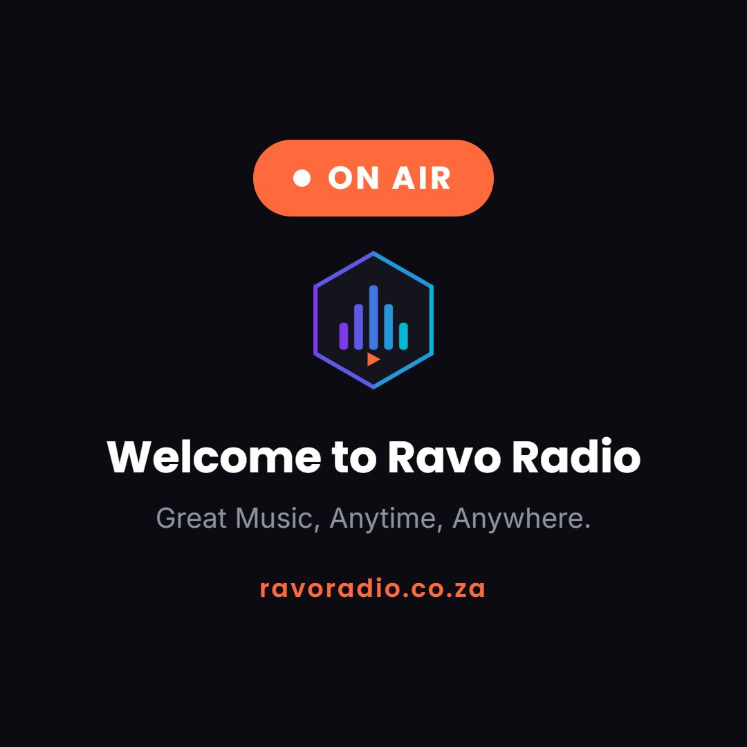 ravoradiocoza's tweet photo. We’re ON AIR! 🎙️

Welcome to Ravo Radio – where great music meets great vibes.

Stream your favorite tracks anytime, anywhere. Perfect for:

🚗 Your commute
💼 Work mode
🏡 Chill sessions
🎉 Any moment

#RavoRadio #StreamNow #MusicStreaming #RadioStationZA #SouthAfricanMusic https://t.co/OJrwXFV5ws