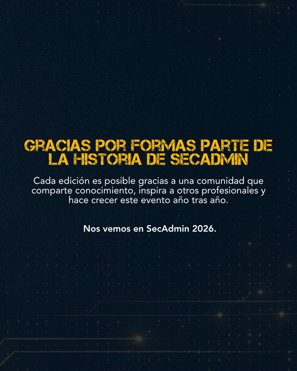 secadm1n's tweet photo. 🏆 Cinco profesionales. Cinco participaciones. Un mismo compromiso con la comunidad.
Hoy reconocemos a:
👏 @jdaanial
👏 Pablo San Emeterio
👏 Isidro Labrador
👏 @pablogonzalezpe
Gracias por formar parte de la historia de SecAdmin.
#HallOfFame #SecAdmin2026 #Ciberseguridad https://t.co/b9h33TSPwI