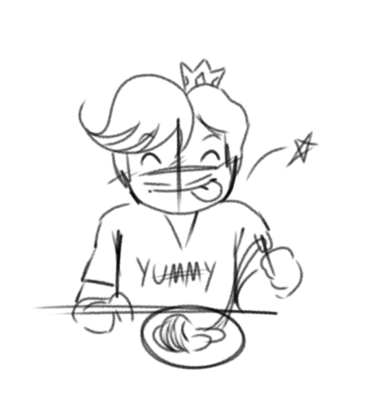Mim_Head9's tweet photo. I've been eating lots of pasta so here is a shitty doodle of Tink eating pasta. If I have to draw Tink one more time I will go insane. https://t.co/3vtgha7h0t