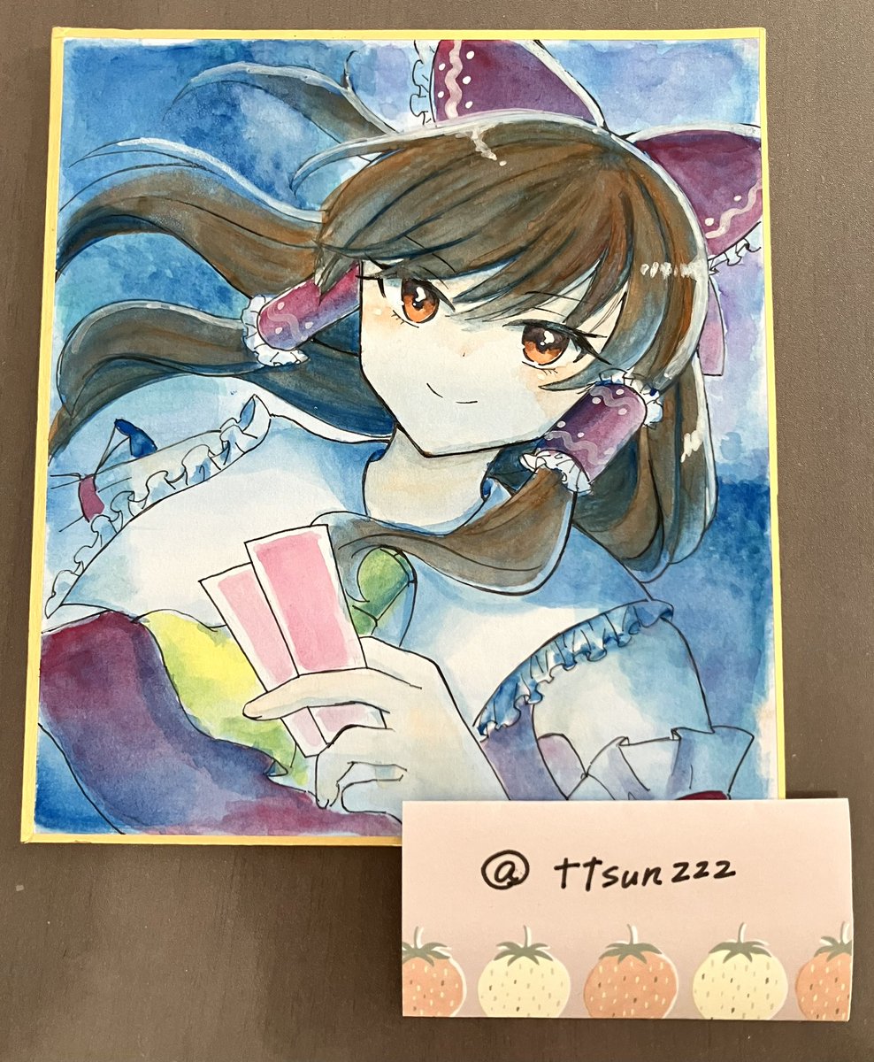 ttsun222's tweet photo. 6月特に頑張った色紙達4枚
#イラスト練習
#アナログイラスト https://t.co/21guYbRy4G