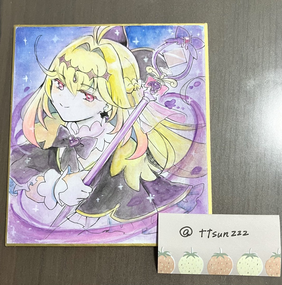 ttsun222's tweet photo. 6月特に頑張った色紙達4枚
#イラスト練習
#アナログイラスト https://t.co/21guYbRy4G