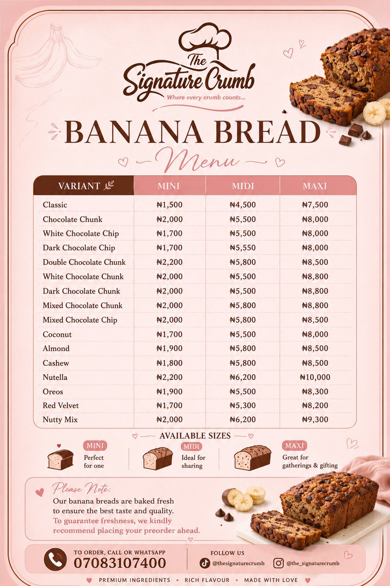 Signaturecrumb's tweet photo. Here’s our pricelist. https://t.co/EWGwP5Mm5o