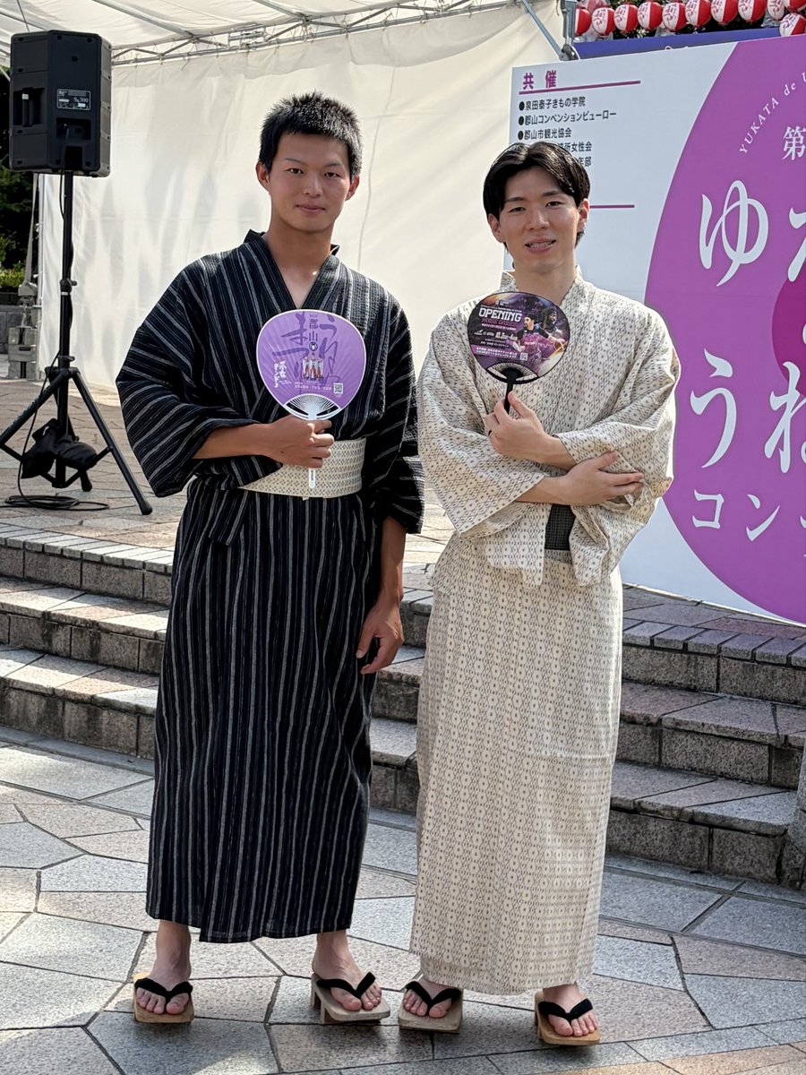 chiikidukuri_F's tweet photo. うねめまつり🏮

FUKUSHIMA 5 STARSブースに、たくさんの方にお越しいただきありがとうございました✨

トークショーやゆかたdeうねめコンテストでは、選手のいつもと違う一面も👘🌟

明日も15:15〜と17:00〜、選手がステージに登場予定です！

ぜひお立ち寄りください🙌 https://t.co/V9YWiYri4j