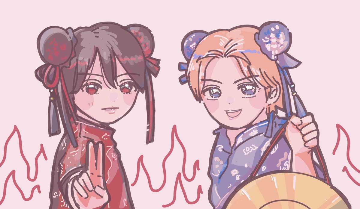 rkgktl's tweet photo. 一度は描いてみたかった瑞稀くんと大光くんのチャイナドレス⊂( ᴖ ̫ᴖ)⊃💞🥟ささみ餃子体操🥟 https://t.co/dZxrnPXtGd