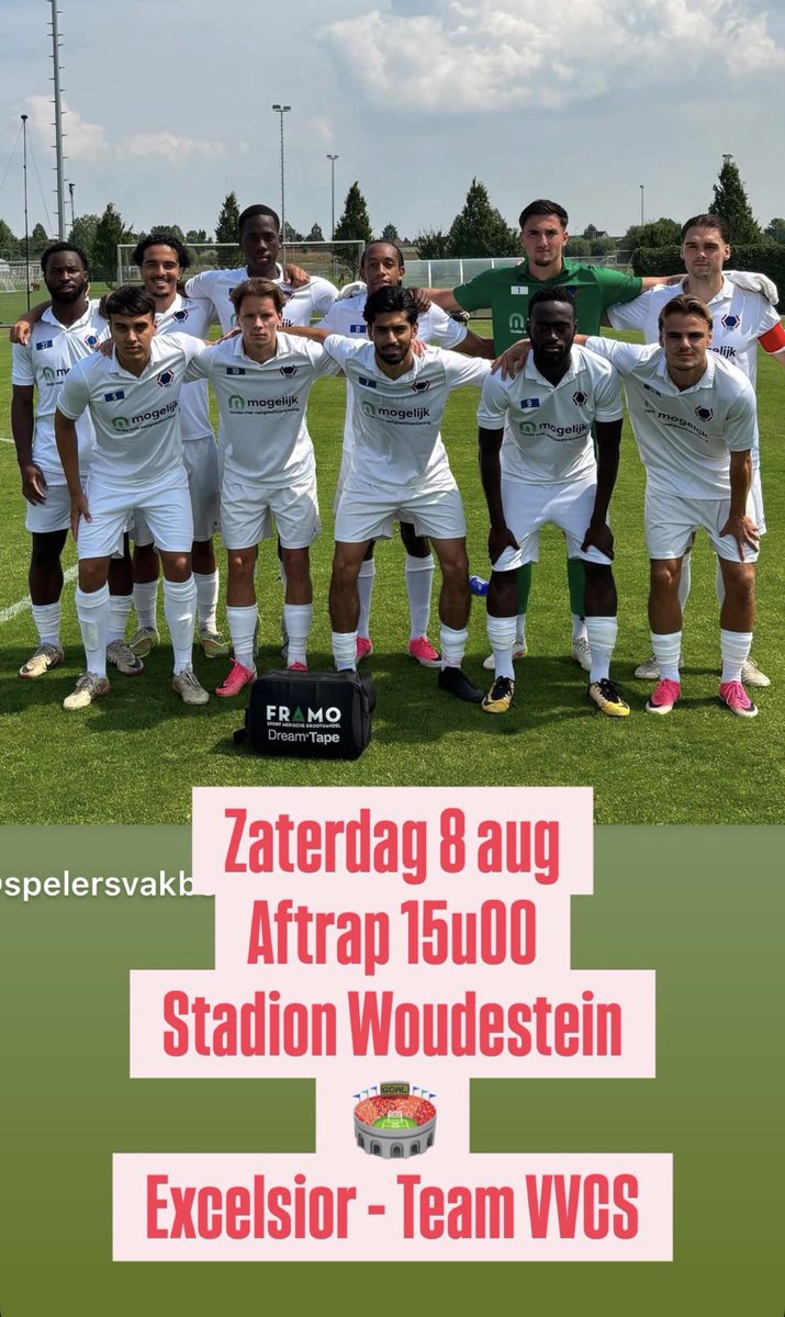 spelersvakbond's tweet photo. Morgen alweer het laatste duel voor de mannen van John van Loen:

🏟️ Excelsior - #TeamVVCS 
Zaterdag 8 aug 
Aftrap: 15u00
Stadion Woudestein, Rotterdam 

Besloten wedstrijd. Clubs en scouts graag vooraf aanmelden per mail bij Arjan Ebbinge a.ebbinge@vvcs.nl https://t.co/8negYQP5EA